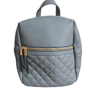 Green Quilted Backpack Purse 10x10